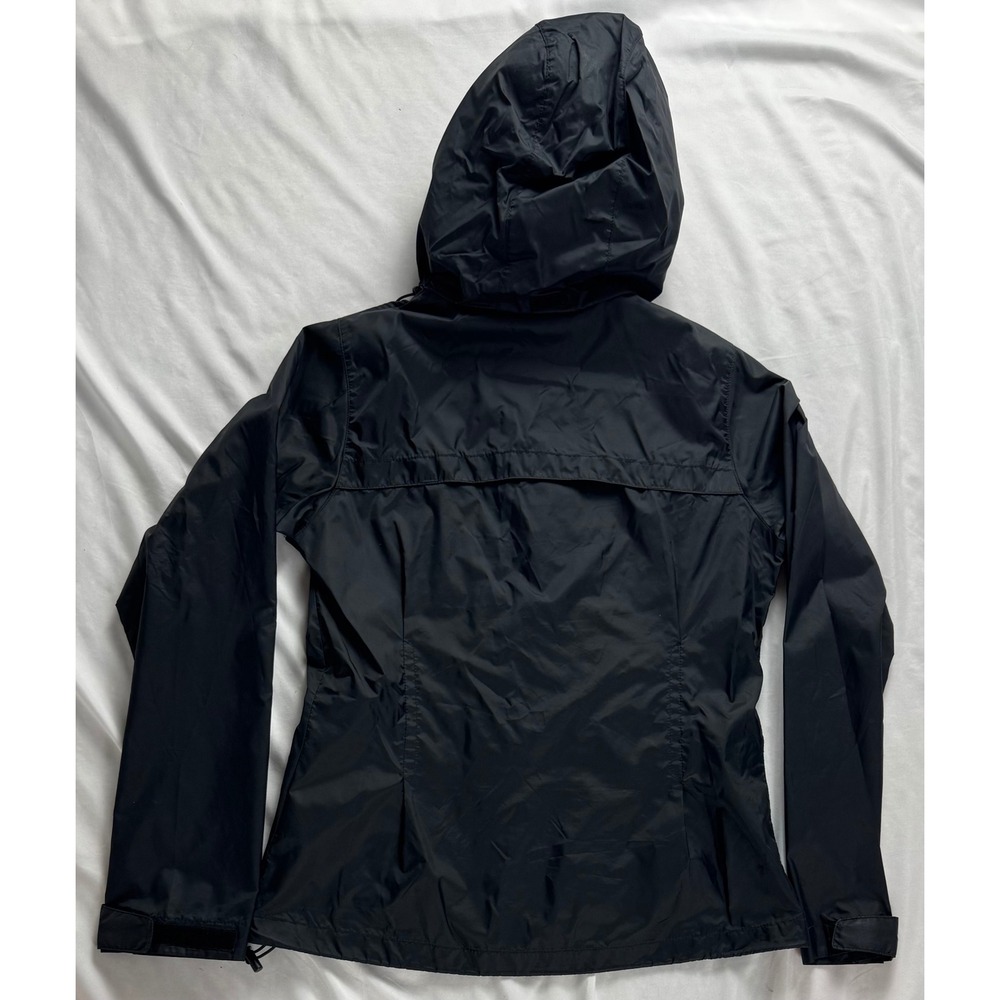Columbia Womens Black Hooded Windbreaker Jacket Mesh Lined Full Zip Small - Picture 12 of 13